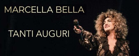 Marcella Bella – Copertina dell’album 50 Anni di Bella Musica con foto dell’artista e titolo in evidenza. Raccolta celebrativa dei suoi più grandi successi