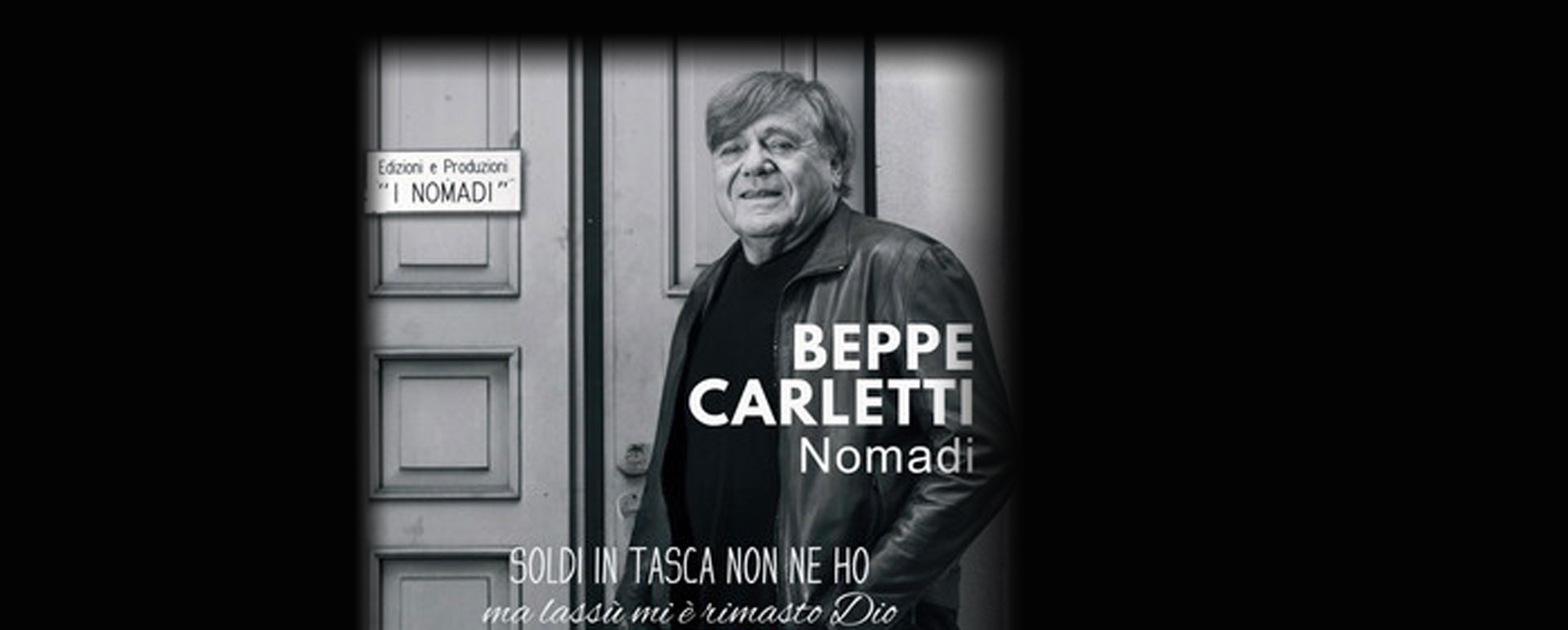 Copertina dell’album “Soldi in tasca non ne ho, ma lassù mi è rimasto Dio” di Beppe Carletti con libro e 2 CD dei Nomadi.